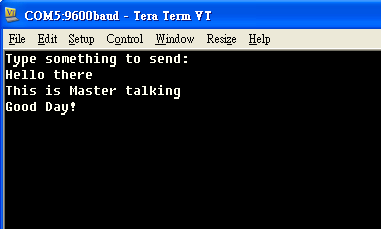 ▲ 由於 Arduino IDE 不能同時開兩個 Serial Monitor，所以我用 Tera Term 開啟跟 Master 的連線