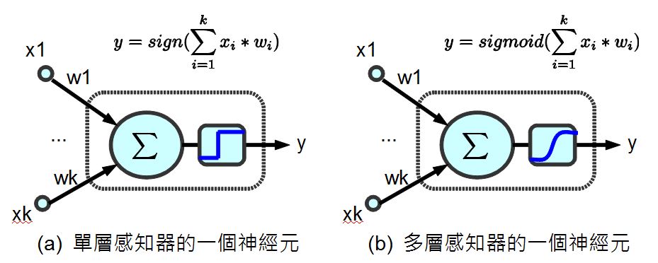 圖、兩種神經元之比較