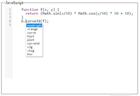 圖、JsLab 當中的程式碼上色與 IntelliSense 功能